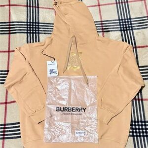 Burberry Camel Hoodie with Logo
